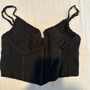 Black corset top with zipper in the back size medium
#corsettop